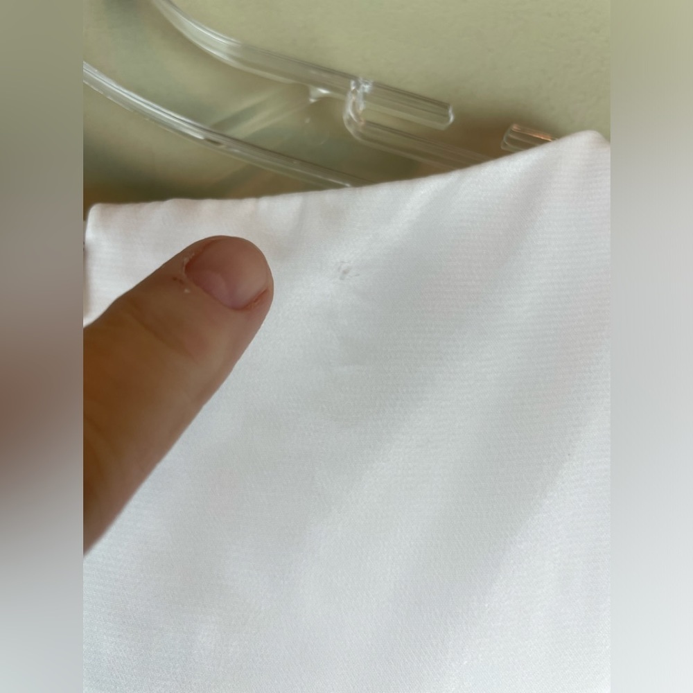 NEW IEENA for MAC DUGGAL 55272 White Chiffon Ball-Gown Wedding Dress Sz 0 - Picture 14 of 14